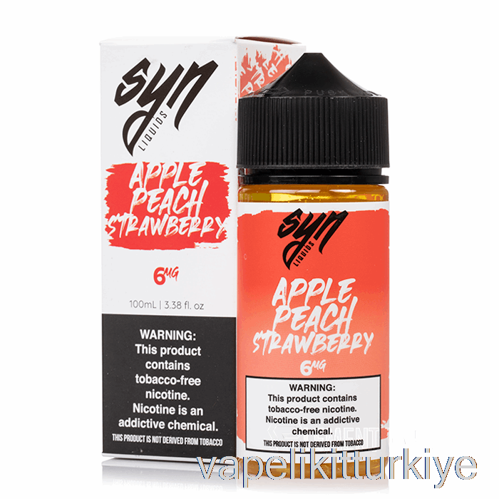 Vape Türkiye Elma şeftali çilek - Syn Likit - 100ml 0mg